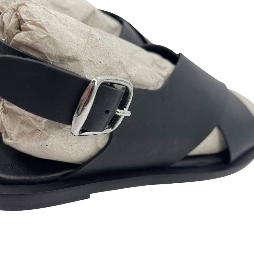 Everlane The City Crossover Sandal Black Leather Size 5 New without Box - Picture 10 of 12